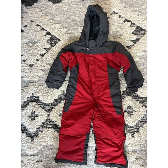 L.L. Bean Other - L.L. Bean Toddler Cold Buster SnowSuit Pants Coat RED Grey 3T Ski Snow Warm